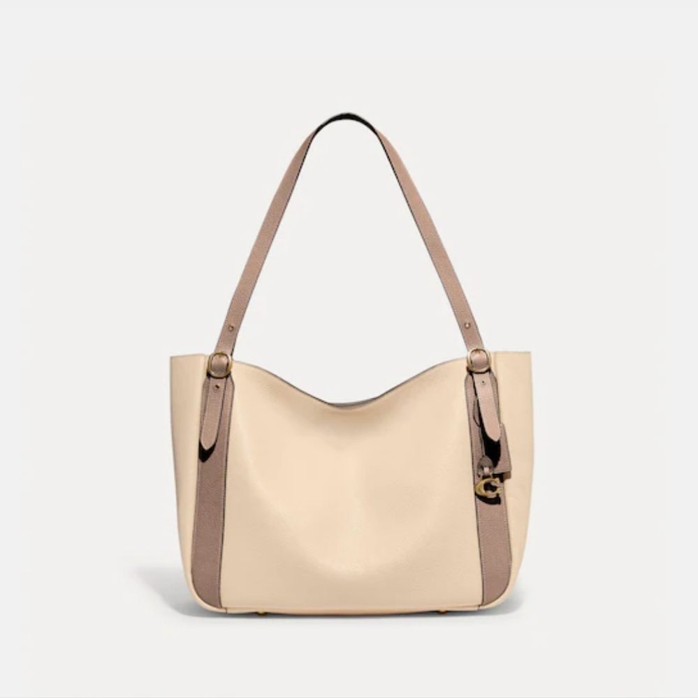 Coach Alana Pebbled Leather Colorblock Tote Bag